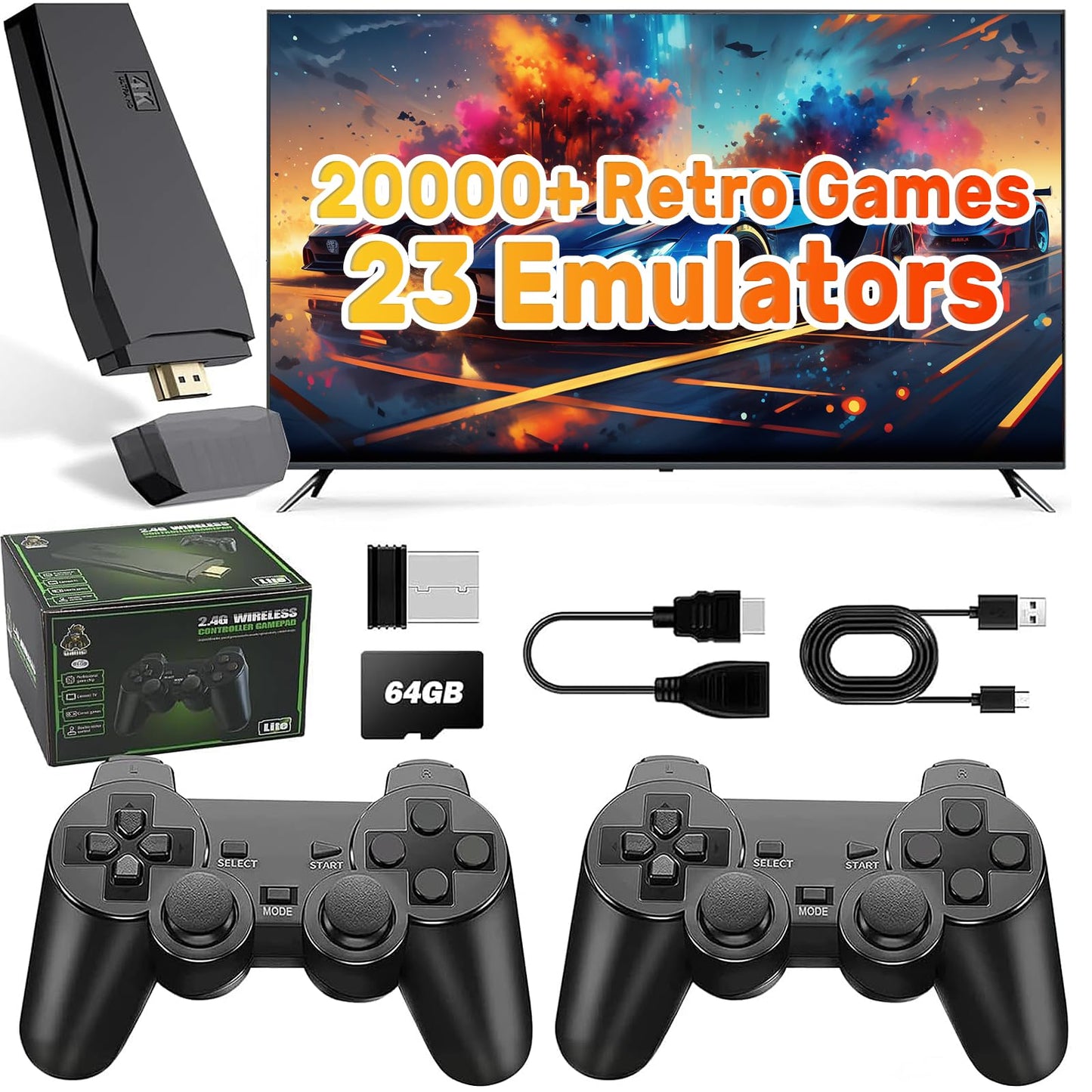 Retro Console with 20,000 Games 4K